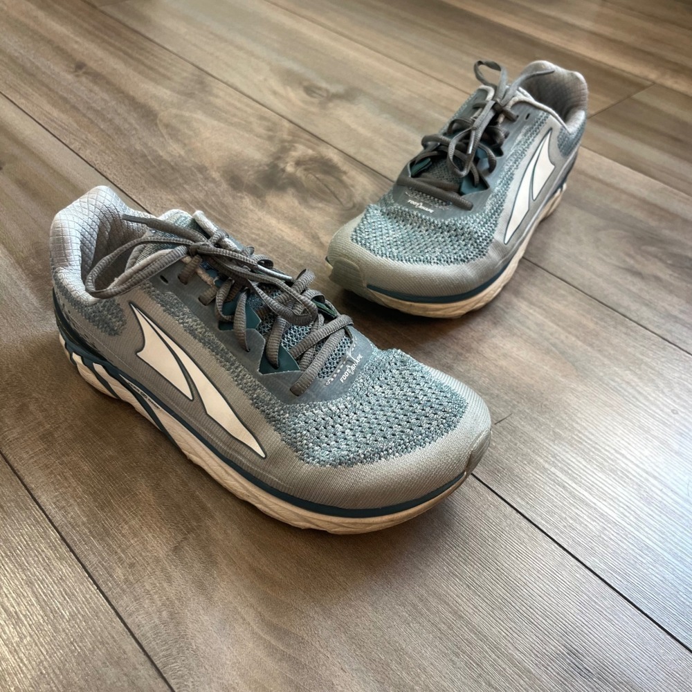 Altra Torin 4‎ Plush Womens Running Shoes Grey Teal Zero Drop ALW1937K220 Size 9